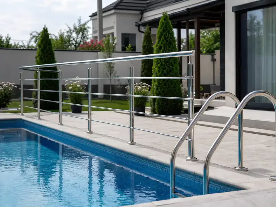 Balustrade inox pentru piscine — material de prezentare Real Inox